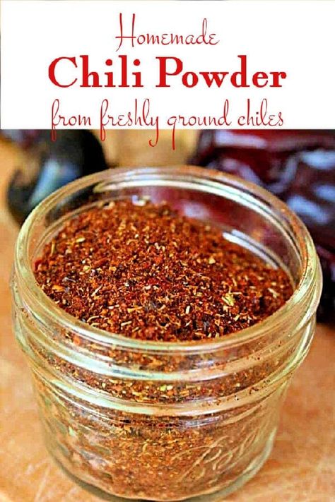 Chili Powder Recipe, Homemade Chili Powder, Chili Seasoning Recipe, Homemade Chili Seasoning, Homemade Chilli, Homemade Dry Mixes, Ancho Chili Powder, Spice Blends Recipes, Homemade Seasoning