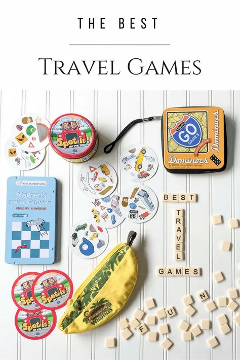 A list of the best travel games for kids that we use and love. Some games you can play with multiple generations of family and others you can play by yourself. They are inexpensive or free. Travel Games For Kids, Hiking Patagonia, Plane Trip, Flying With Kids, Purple Cow, Road Trip Games, Go Game, Things To Do At Home, Plane Travel