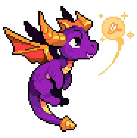 Spyro The Dragon Game, Dark Spyro, Spyro Characters, Spyro And Cynder, Indie Game Art, Anime Pixel, Spyro The Dragon, Pixel Game, Anime Pixel Art