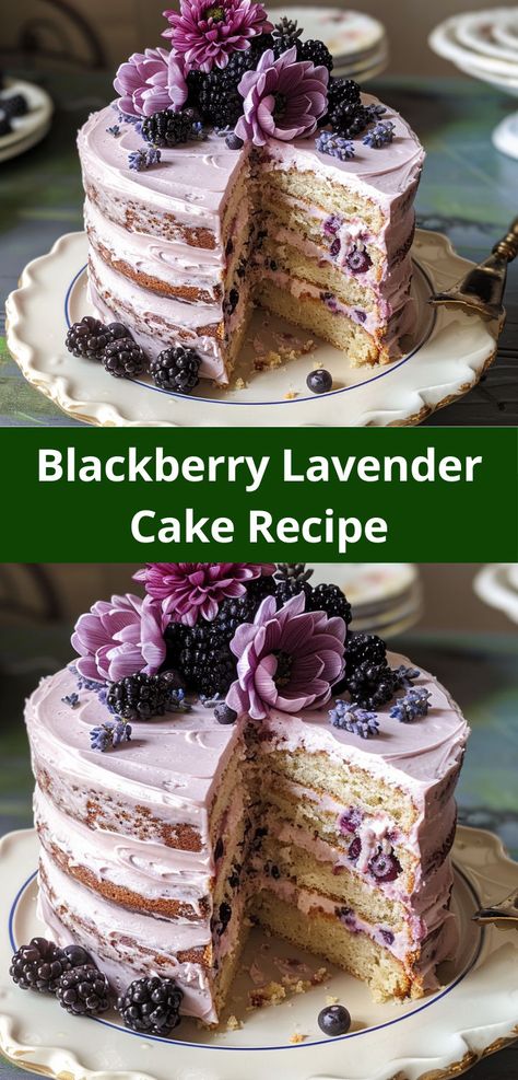 My family devoured this Blackberry Lavender Cake. It’s incredibly moist and flavorful. Definitely a keeper! Lemon Blackberry Cake, Lavender Cake Recipe, Cake With Lavender, Blackberry Cake Recipe, French Buttercream, Blackberry Cake, Lavender Cake, Lavender Lemon, Berry Cake