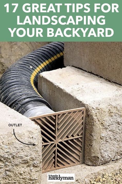 Backyard Drainage, Trening Sztuk Walki, Backyard Diy Projects, Home Landscaping, Garden Yard Ideas, Yard Design, Landscaping Tips, Diy Landscaping, Backyard Projects