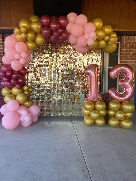 #balloons #birthday #13inspo#party #setup #aesthetic #13 #teenagegirlgift #girlboss #cutecore Sweet 13 Birthday Party Ideas Decoration, 13th Birthday Party Ideas For Girls 13 Themes, 13th Birthday Balloon Ideas, Bday Party Ideas 13th Birthday, Girl 13th Birthday Party Ideas, 14th Birthday Balloons, Thirteen Birthday Party Ideas, 13th Birthday Aesthetic, 13 Birthday Decorations