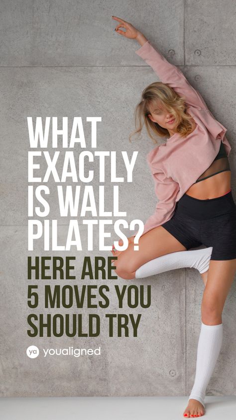 Wall Pilates Exercises, Wall Yoga, Wall Pilates, Pilates At Home, Pilates Exercises, Wall Workout, February Nails, Popular Workouts, Fitness Workout For Women