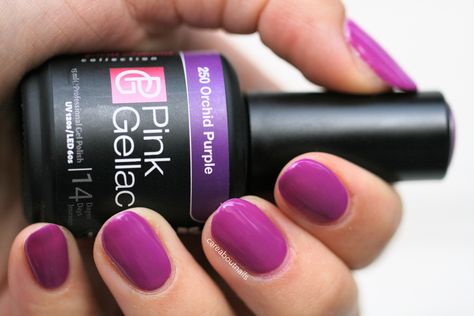 #pinkgellac @careaboutnails orchid purple Orchid Purple Nails, Pink Gellac, Color Nails, Orchid Purple, Purple Nails, Orchids, Nail Polish, Nails, Purple