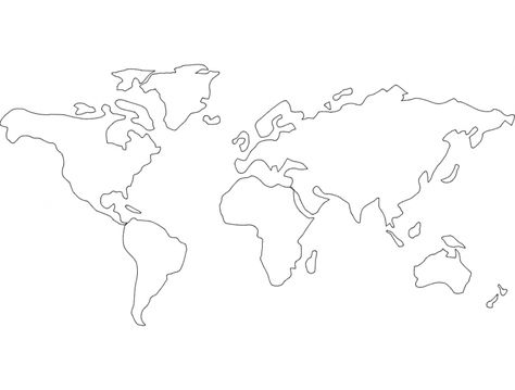 World dxf File Free Download - 3axis.co World Map Sketch, World Map Outline, Easy Pencil Drawings, Pencil Drawing Ideas, Map Sketch, Basic Art, Detailed World Map, Sketch Icon, Arrow Drawing