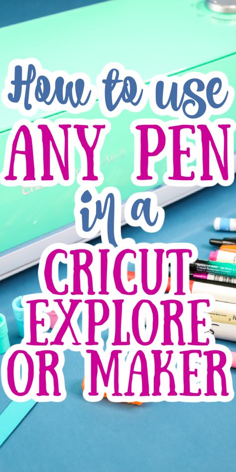 This Cricut Maker and Cricut Explore pen hack is life-changing! Use this idea to use any pen in your Cricut machine! #cricut #cricuthack #cricutmachine Pens For Cricut Maker, Cricut Marker Hack, Cricut Pens Projects Ideas, Cricut Pen Projects, Cricut Pens Hack, Cricket Maker, Cricket Machine, Pen Projects, Address Envelopes