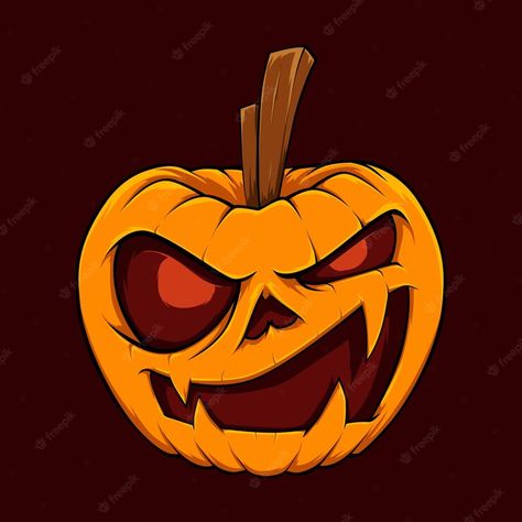 Premium Vector | Spooky halloween pumpkin 03 dark horror illustration of pumpkin monster with confuse face Evil Illustration, Pumpkin Character, Horror Illustration, Pumpkin Monster, Confused Face, Character Faces, Dark Horror, Vector Photo, Halloween Pumpkin