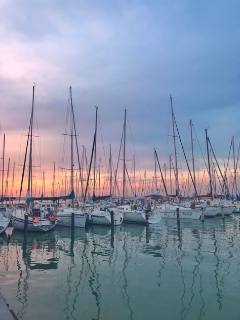 Lake Balaton Hungary, Lake Balaton, Lake Swimming, Beach Wall Collage, Hungary Travel, Big Lake, Boat Painting, Lake Pictures, Europe Vacation