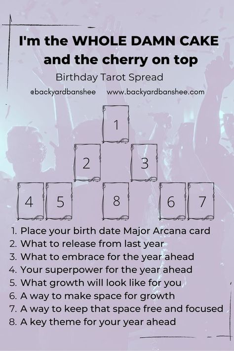 With this birthday tarot spread, you can tap into some powerful, empowering energy that will energise you and bring you exactly that self-care tarot check-in you deserve for your birthday. Birthday Tarot, Astrology Dates, Oracle Card Spreads, Tarot Reading Spreads, Learning Tarot Cards, Tarot Guide, Tarot Card Spreads, Major Arcana Cards, Tarot Book