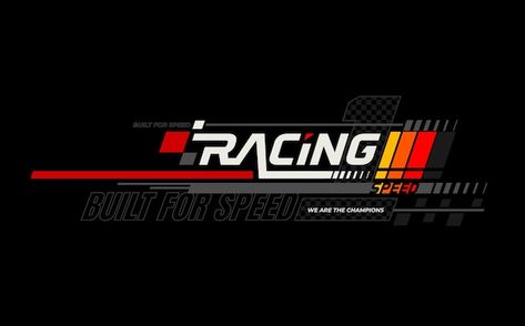 Vector racing sport typography design fo... | Premium Vector #Freepik #vector #urban-style #racing-logo #urban-logo #urban-design Racing Typography, Racing Logo Design, Race Logos, Urban Graphic Design, Sport Typography, Typography Tee Shirt, Car Names, Logo Racing, Bike Graphics