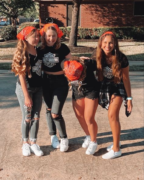 Bikers Spirit Week Outfit, Biker Day Spirit Week, Biker Dress Up Day, Biker Spirit Day Outfit, Surfer Vs Biker Spirit Week Outfits, Biker Girl Outfits Halloween, Biker Outfit Spirit Week, Biker Vs Surfer Spirit Week, Bikers Vs Surfers Spirit Week