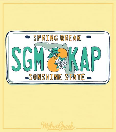 Greek Shirt Designs, Spring Break Shirts, Frat Tshirts Designs, Sorority T Shirt Ideas, Frat Shirts Design, Sigma Kappa Canvas Paintings, Sigma Kappa Painting, Sigma Kappa Graphic, Sorority Paintings