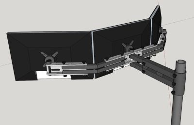 sketchup model of monitor mount Monitor Mount Diy, Monitor Stand Diy, Cable Management Diy, Speaker Stands Diy, Diy Pc, Craft Supply Storage, Trading Desk, Pod House, Woodshop Organization