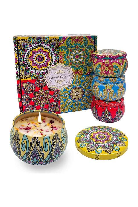 Orentas, Scented Candles Gift Set Travel Tin Candles, Fragrant Candles, Wax Molds, Candle Gifts, Candle Gift Set, Tin Candles, Aromatherapy Candles, Jar Lids, Persimmon