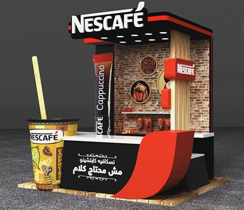 Coffee Booth Design Exhibition, Food Stand Design, Coffee Booth, Nescafe Gold, Creative Booths, Food Stall Design, Street Food Design, Marketing Activities, Exhibition Stall Design