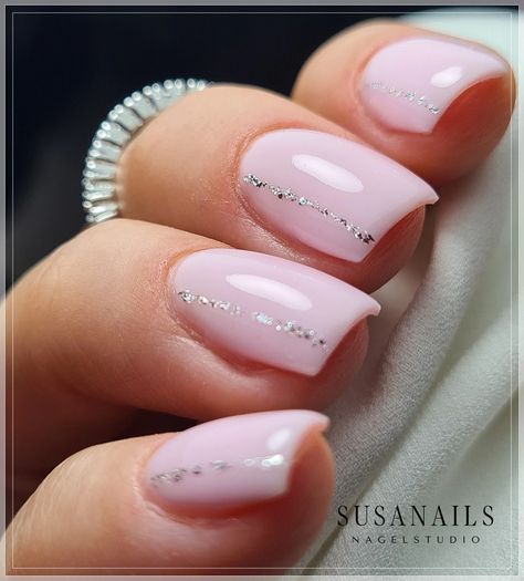 Biab Nail, Work Nails, Her Nails, Cute Gel Nails, Vacation Nails, Short Acrylic Nails Designs, Pink Nail, Nail Designs Glitter, Neutral Nails