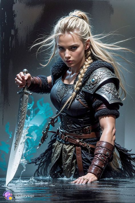 Immerse yourself in the atmosphere of fantasy and magic with this female warrior. Magnificent details and powerful composition make this image perfect for boards on fantasy and female strength. #FantasyStrength #FemaleWarrior #FantasyWorld #DigitalArt #Warrior #MagicalArt #EpicArt Female Viking Art, Medieval Outfit Women, Fantasy Outfits Art, Warrior Female, Female Strength, Medieval Outfit, Cyberpunk Female, Female Warriors, Fantasy Outfits