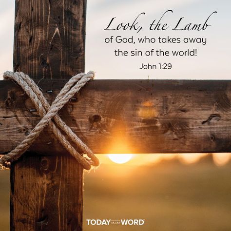 "Look, the Lamb of God, who takes away the sin of the world!" —John 1:29 Matthew 20 28, App Story, The Lamb Of God, God Encouragement, Resurrection Day, Bible College, Servant Leadership, Powerful Scriptures, Lamb Of God