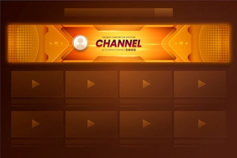 Free vector gradient youtube horizontal ... | Free Vector #Freepik #freevector #channel-banner #channel-art #youtube-banner #youtube-art Instagram Logo Transparent, Banners Music, Logo Illustration Design, Youtube Banner Backgrounds, Youtube Banner Template, Vector Gradient, Video Seo, Youtube Channel Art, Photo Album Quote