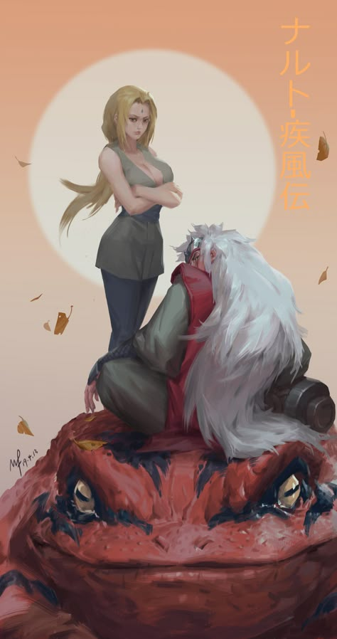 Jiraiya And Tsunade, Tsunade And Jiraiya, Naruto Jiraiya, Kurama Naruto, Naruto Shippudden, Naruto Uzumaki Art, Naruto Fan Art, Naruto Shippuden Characters, Naruto Shippuden Sasuke