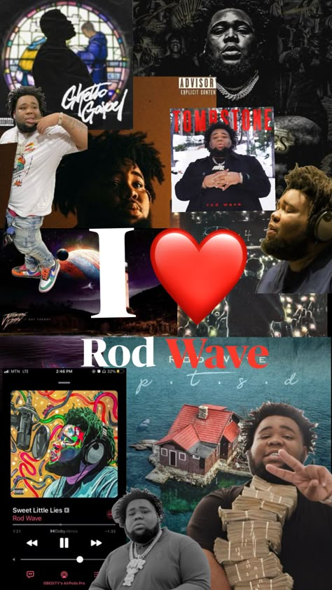 #RodWave Rod Wave Lyrics Wallpaper, Rod Wave Collage, Waves Wallpaper Iphone, Waves Song, Hood Wallpapers, Rapper Wallpaper Iphone, Pretty Wallpaper Ipad, Rod Wave, Cute Lockscreens