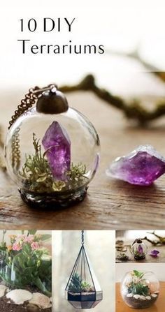 DIY Terrarium, Indoo Terrariums With Crystals, Diy Fake Terrarium, Diy Terrariums, Terrariums Diy, 1000 Lifehacks, Pin Diy, Diy Terrarium, Hanging Terrarium, Easy Gardening