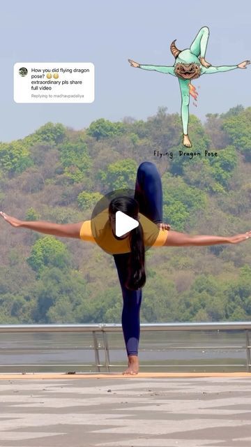 Yoga Daily Practice on Instagram: "Reel By @_theyogagirl ✨ Tutorial video of How to do Flying Dragon Pose🐉.  Note- Beginners don’t try this pose alone or try this pose under an experienced Yoga Teacher. . . #yoga #yogaposes #flyingdargon #yogatutorial #yogadailypractice ." Dragon Poses, Yoga Daily, Yoga Tutorial, Flying Dragon, Instagram Reel, Instagram Tutorial, Pose Yoga, Daily Practices, Tutorial Video