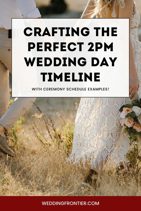 Set the stage for a smooth and joyous wedding day with a well-planned timeline for your 2PM ceremony! Our schedule examples guide you through each moment, ensuring nothing is missed in the celebration of love. #WeddingTimeline #2PMCeremony #WeddingCeremony Day Of Wedding Timeline 2:00 Ceremony, 2pm Ceremony Wedding Timeline, 2 Pm Wedding Day Timeline, 2pm Wedding Day Timeline, Wedding Timeline 2pm Ceremony, Wedding Timeline Day Of 2pm Ceremony, Wedding Day Timeline 1:30 Ceremony, Wedding Day Timeline 2pm Ceremony, 2pm Wedding Timeline