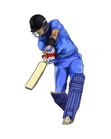 Sport Drawing Ideas Art, Cricket Drawing, Playing Cricket, Cricket Logo, Cricket Poster, Cricket Player, Sports Drawings, Cristiano Ronaldo Manchester, Sports Painting