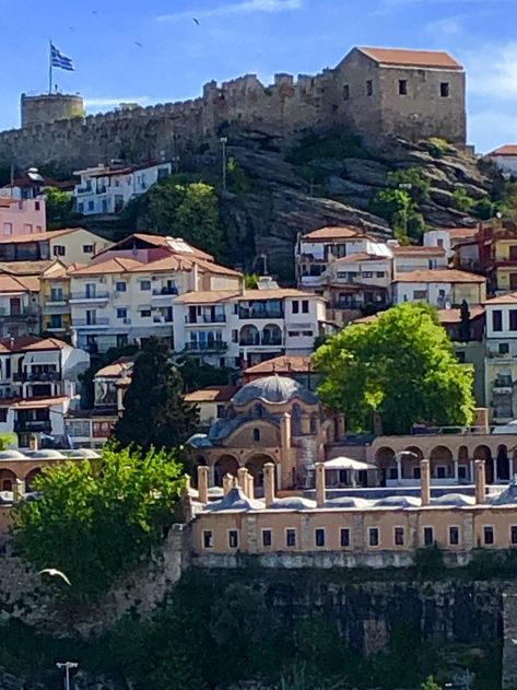 Kavala Greece. The castle is the center of Panagia, old town of Kavala. The castle protected them from their enemies. May1, 2019 Kavala Greece, The Castle, May 1, Mykonos, Old Town, Istanbul, Greece, Girl Fashion, Castle