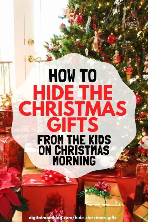 How to hide the Christmas gifts from the kids on Christmas morning! #christmastips #christmas #christmasmorning #christmasgifts Christmas Morning Surprises For Kids, 2 Story Homes, Kids On Christmas, Christmas Tips, Traditions To Start, Rules For Kids, Morning Activities, Christmas Traditions Family, Christmas Hacks