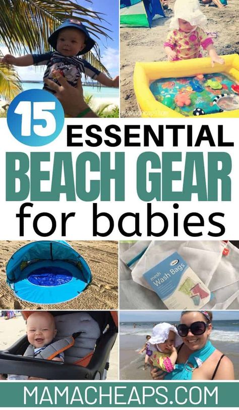 8 Month Old Beach Trip, Babies At The Beach Tips, Baby Beach Tips, Beach With A Baby, Beach With Baby, Baby Beach Gear, Beach Trip Packing List, Beach Trip Packing, Baby Packing List