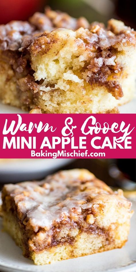 Apple Recipes Small Batch, Non Traditional Apple Pie, Small Batch Apple Pie Bars, Apple Dessert For Two, Single Serve Coffee Cake, Small Batch Apple Dessert, Small Batch Apple Cake Recipe, Small Apple Cake Recipe, Dessert Small Batch