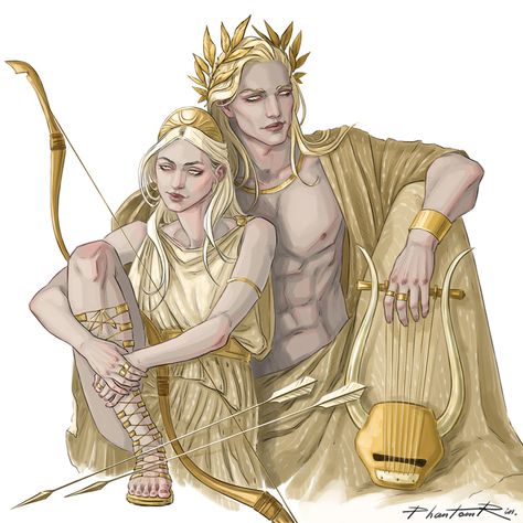 PhantomRin on Tumblr Artemis Apollo, Artemis Art, Artemis Goddess, Apollo And Artemis, Greek Pantheon, Greek Mythology Gods, Greek Gods And Goddesses, Greek And Roman Mythology, Greek Mythology Art