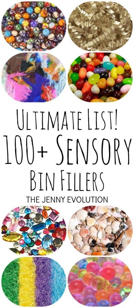 Ultimate List of 100+ Sensory Bin Fillers | The Jenny Evolution Sensory Bin Fillers, Sensory Tubs, Sensory Tub, Tuff Spot, Toddler Sensory, Sensory Boxes, Sensory Bottles, Sensory Table, Kids Sensory