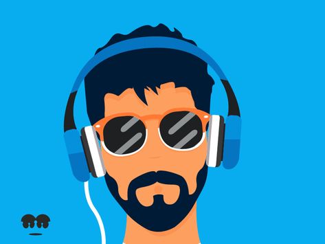 Music Gif, Headphones Beats, Cartoon Gif, Music Cartoon, Cool Tech Gadgets Electronics, Music Illustration, Character Vector, Motion Design Video, Animation Artwork