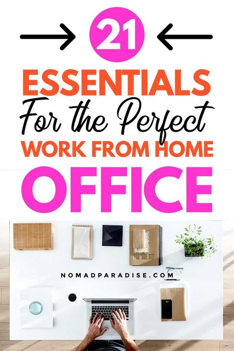 Home Office Essentials, Home Office Set Up, Work From Home Office, Home Setup, Office Organization At Work, Work From Home Tips, Office Items, Office Set, Office Essentials