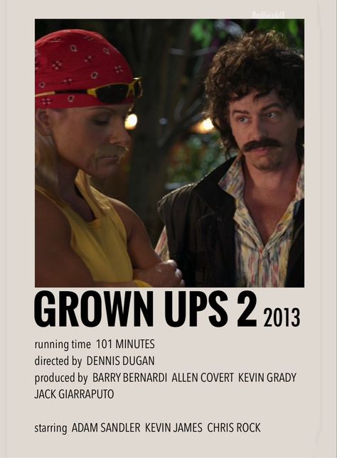 Grown Ups Poster, Polaroid Poster Characters, Actor Posters Polaroid, Grown Ups Movie, Grown Ups Minimalist Poster, Movie Posters Grown Ups, Adam Sandler Movie Posters, Minimal Polaroid Movie Posters, Marvel Movies Polaroid Poster