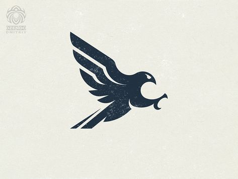 Falcon attack logo by Dmitriy Dzendo on Dribbble Eagle Icon, Eagle Artwork, Hawk Logo, Falcon Logo, Eagle Drawing, Pen Art Work, Eagle Art, Logo Luxury, Bird Logos