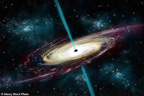 Researchers say they've discovered tones emanating from a black hole for the first time, confirming a theory from Albert Einstein posited more than 100 years ago. Artist's impression Gamma Ray Burst, Interstellar Space, Particle Accelerator, Gamma Ray, Gravitational Waves, Theory Of Relativity, Event Horizon, Black Holes, Electromagnetic Radiation