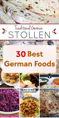 Indulge in the flavors of Germany with these 30 mouthwatering dishes, from classic schnitzel to hearty sausages and more. Discover your new favorite German food! German Recipes Dinner, German Stollen, German Schnitzel, Best German Food, Easy German Recipes, German Christmas Food, German Food Authentic, German Foods, Simple Family Meals