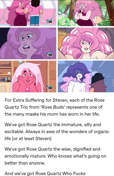 Rose Steven Universe, Steven Universe Theories, Three Faces, Steven Uni, Steven Universe Wallpaper, Steven Universe Anime, Universe Images, Steven Universe Drawing, Steven Universe Memes