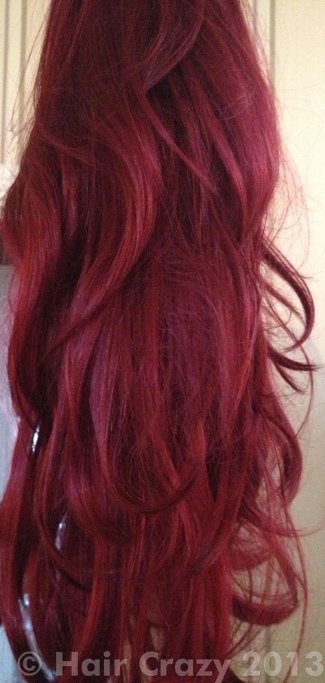 BURGUNDY. Rubine by directions. Rubine Hair Color, Bright Burgundy Hair, Pillar Box Red Hair, Directions Rubine Hair, Vine Red Hair Colour, Long Burgundy Hair, Rubra Red Hair Colour, Deep Vibrant Red Hair, Directions Hair Dye