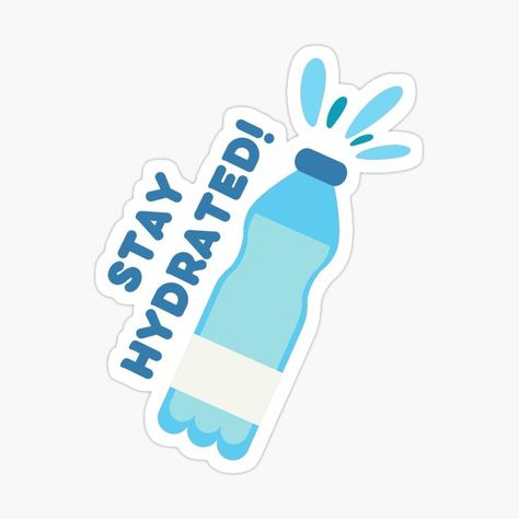 Keep forgetting to drink some water? Or maybe you have friends and family members that forget to take a sip of water every now and then. With this awesome design, you can always have a fun reminder for yourself to drink some water to stay hydrated, especially during the hot summer months. Grab your cool **sticker** today by clicking on the link! #Water #Hydrate #Summer Blue Water Bottle, Bottle Sticker, Now And Then, Water Bottle Stickers, Stay Hydrated, Cool Stickers, Fun Stickers, Blue Water, Family Members