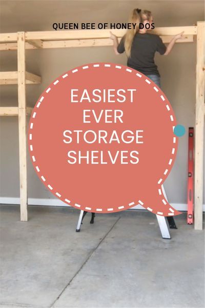 Wooden Garage Shelves, Shelving Garage, Build Garage, Shelving Diy, Diy Garage Storage Ideas, Diy Garage Gym, Wood Storage Shelves, Garage Storage Ideas, Garage Organization Tips