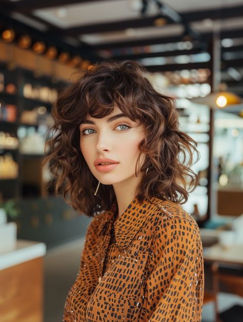 Lob With Side Bangs, Curly Hairstyles With Bangs, Hair Bangs Curly, 3a Hair, Curly Hair Bangs, Curly Lob, Natural Curly Hair Cuts, Layered Hair With Bangs, Haute Hair