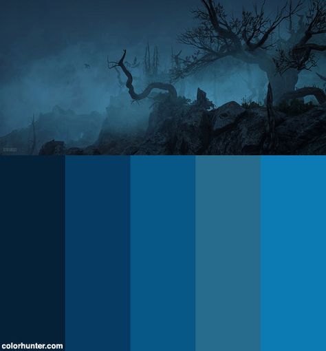 The Witcher 3: Wild Hunt / Eerie Color Scheme from colorhunter.com Color Pallets Monochromatic, Nightmare Color Palette, Eerie Color Palette, Dark Fantasy Color Palette, Monster Color Palette, Dawoud Bey, Fantasy Palette, Collection Moodboard, Comic Coloring