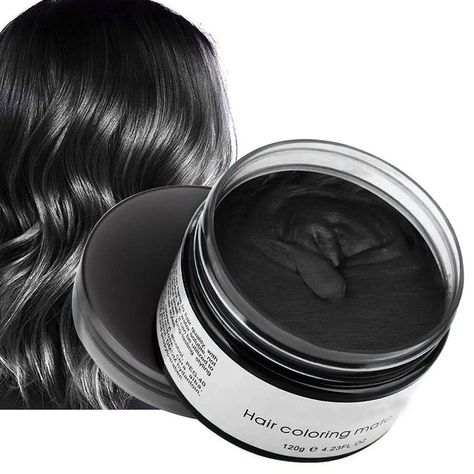 Temporary Hair Dye,Natural Hair Coloring Wax,Hair Color Wax 4.23 Ounces,Fluffy and Matte Hair Wax Suitable for Parties,Role Playing and Christmas (Dark Gray) Hair Wax Color, Color Natural Hair, Hair Color Wax, Hair Dye Brush, Matte Hair, Temporary Hair Dye, White Hair Color, Diy Hair Color, Black Hair Dye