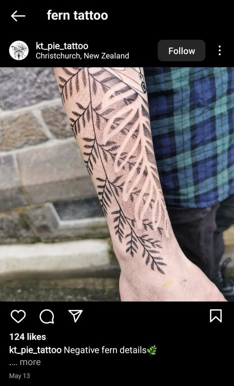 Positive And Negative Space Tattoos, Negative Space Fern Tattoo, Negative Space Plant Tattoo, Negative Positive Space, Mars Tattoo, Thigh Band Tattoo, Oregon Tattoo, Negative Space Tattoo, Negative And Positive Space