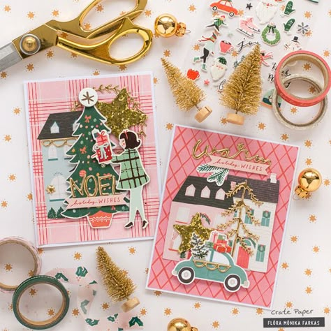 Fun Spring Crafts, Paper Blog, Christmas Paper Crafts, Crate Paper, Christmas Illustration, Christmas Paper, Christmas Tag, Spring Crafts, Christmas Inspiration